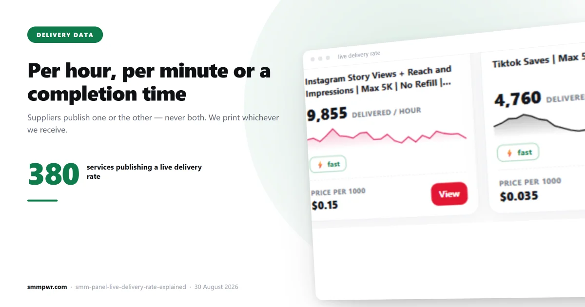 Per Hour, Per Minute or a Completion Time: How to Read SMM Panel Delivery Data