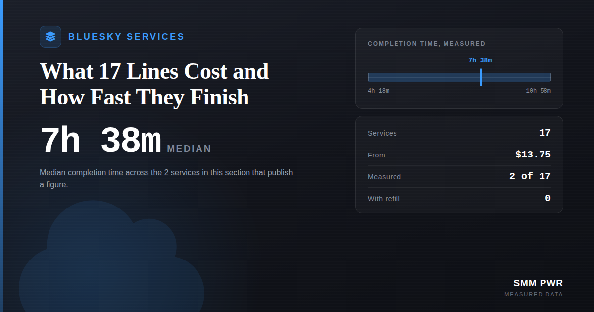 BlueSky Services: What 17 Lines Cost and How Fast They Finish