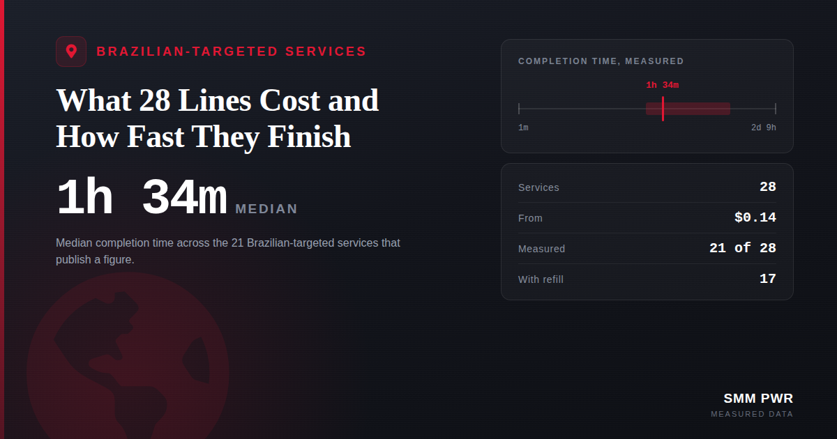 Brazilian-Targeted Services: What 28 Lines Cost and How Fast They Finish