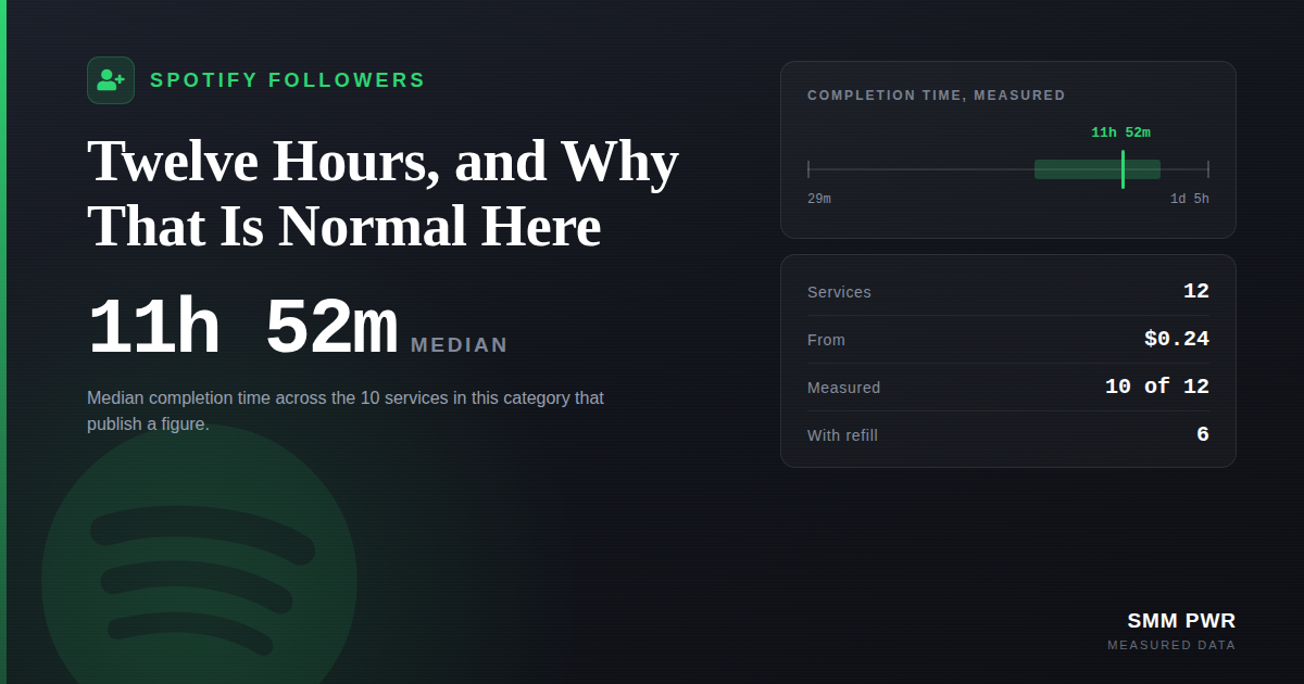 Spotify Followers: Twelve Hours, and Why That Is Normal Here