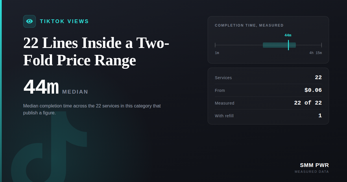TikTok Views: 22 Lines Inside a Two-Fold Price Range